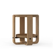 Parker House Escape Traditional Wood Round End Table with Shelf in Natural