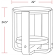 Parker House Escape Traditional Wood Round End Table with Shelf in Natural