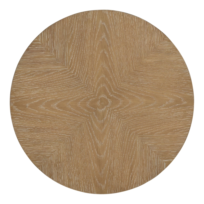 Parker House Escape Traditional Wood Round End Table with Shelf in Natural