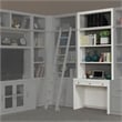 Parker House Catalina Farmhouse Wood Library Desk and Hutch in White