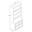 Parker House Catalina Farmhouse Wood Lateral File and Hutch in White