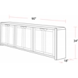 Parker House Escape Wood Console with Reversible Panel Doors in Natural