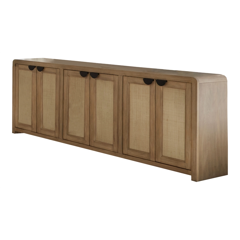 Parker House Escape Wood Console with Reversible Panel Doors in Natural