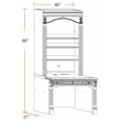 Parker House Huntington Traditional Wood Library Desk in Brown