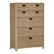 Parker House Escape 5 Drawer Traditional Wood Chest with Cedar Bottom in Natural