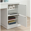 Parker House Catalina Wood Writing Desk with Power Center and USB in White