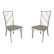 Parker House Americana 18&quot Wood Spindle Back Dining Chair in White (Set of 2)