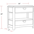 Parker House Escape 2 Drawer Traditional Wood Nightstand in Natural