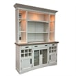 Parker House Americana Modern Wood Buffet with Display Hutch in White