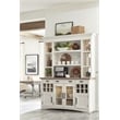 Parker House Americana Modern Wood Buffet with Display Hutch in White