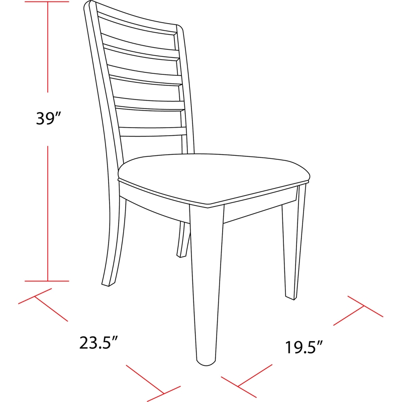 Parker House Escape 5 PC Wood Round Table & Ladderback Chairs in Natural
