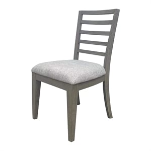 Parker House Pure 20&quot Wood/Fabric Ladderback Dining Chair in Gray (Set of 2)