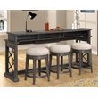 Parker House Sundance Traditional Wood Everywhere Console with 3 Stools in Gray