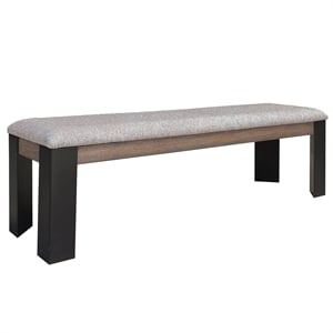 Parker House Cedar Fork Fabric Upholstered/Wood Dining Bench in Smoked Arabica