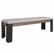 Parker House Cedar Fork Fabric Upholstered/Wood Dining Bench in Smoked Arabica