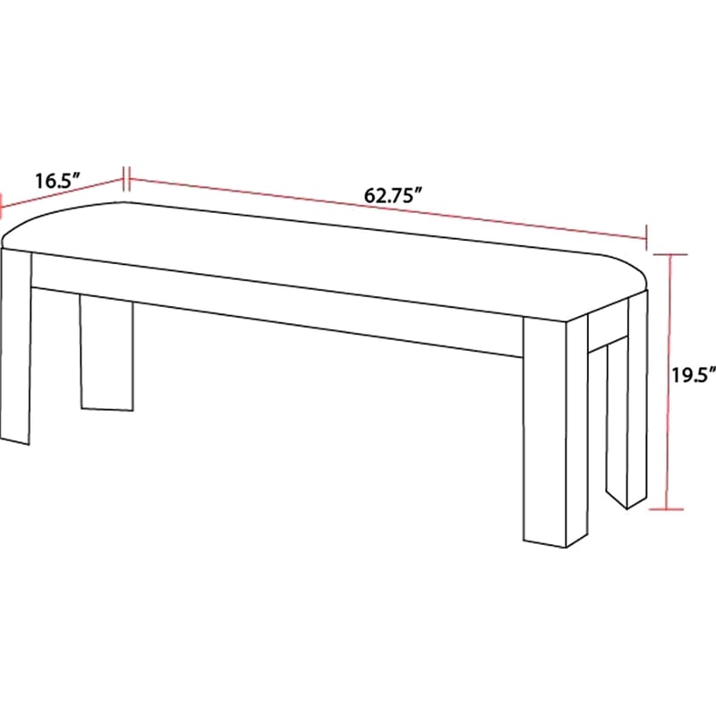 Parker House Cedar Fork Fabric Upholstered/Wood Dining Bench in Smoked Arabica
