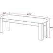 Parker House Cedar Fork Fabric Upholstered/Wood Dining Bench in Smoked Arabica