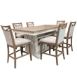 Parker House Americana Modern Island Counter Height Table with 6 chairs