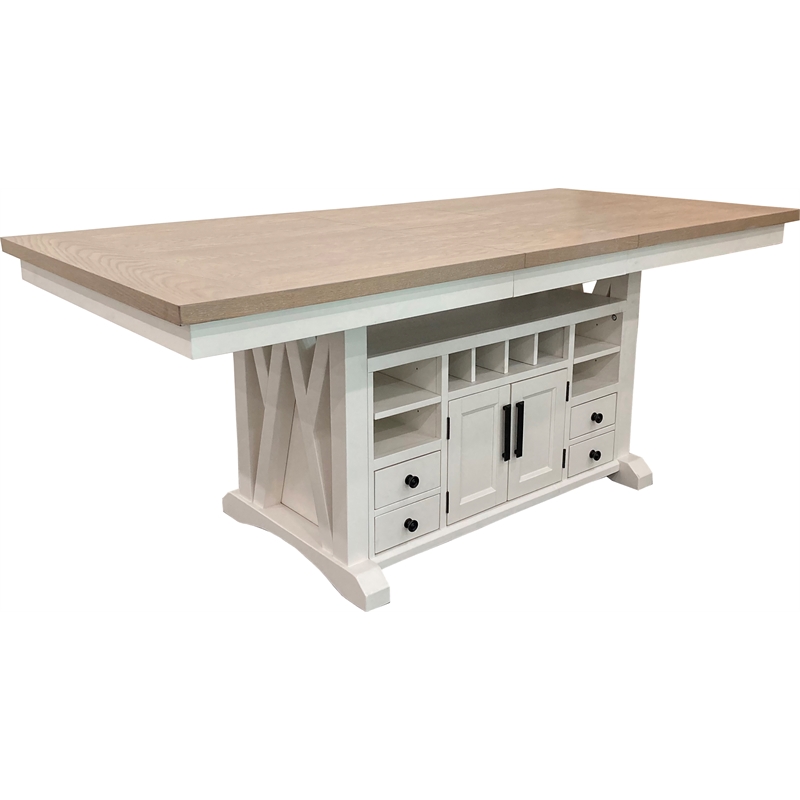 Parker House Americana Modern Island Counter Height Table with 6 chairs