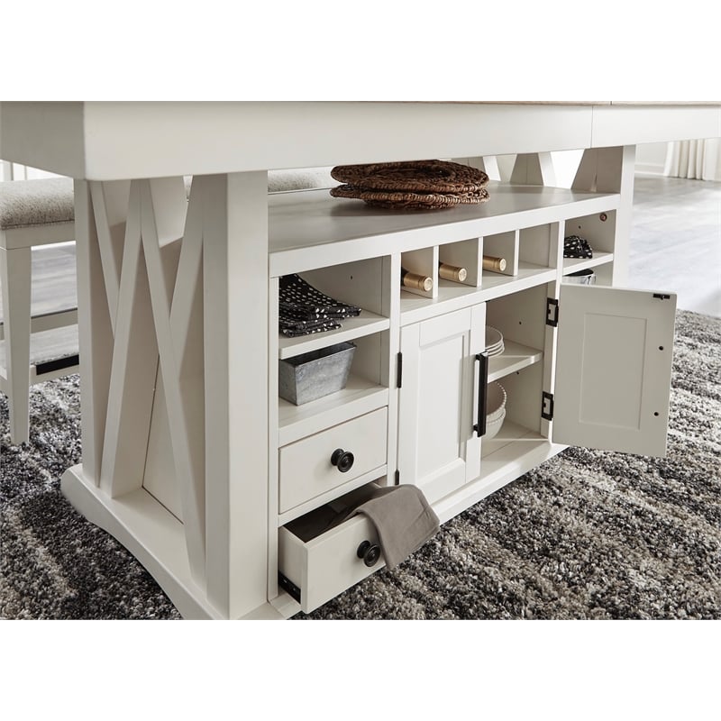 Parker House Americana Modern Island Counter Height Table with 8 chairs