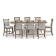Parker House Americana Modern Island Counter Height Table with 8 chairs