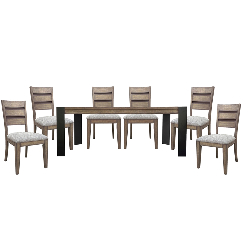 Parker House Cedar Fork - Dining 78 in. with 6 ladderback chairs
