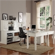 Parker House Boca Solid Wood Home Office Credenza Desk/Hutch in Cottage White
