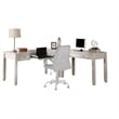 Parker House Boca Solid Wood 3PC L-Shaped Home Office Desk in Cottage White