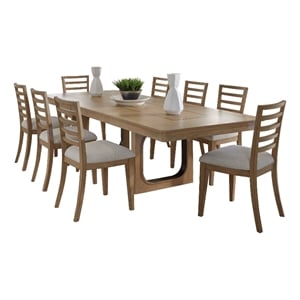 Parker House Escape - Dining 84&quot Rectangular Table with 8 ladderback chairs