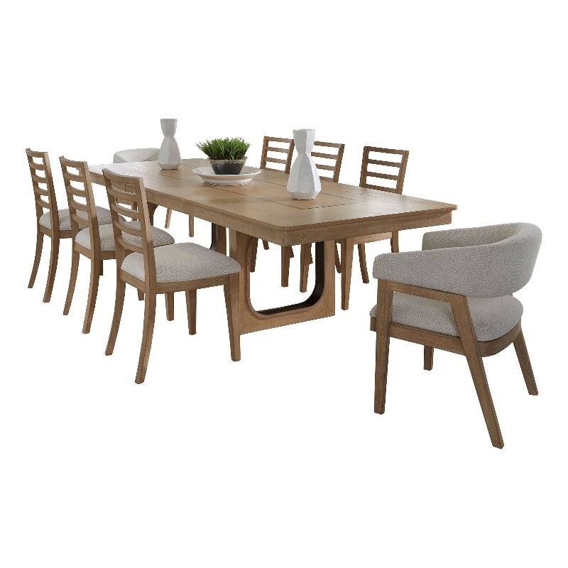 Parker House Escape - Dining 84 In. Rectangular Extendable Table With 8 Chairs