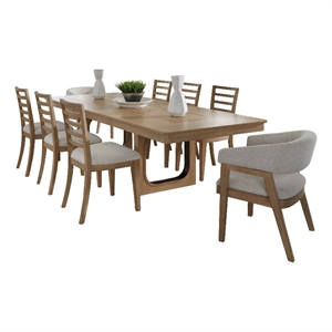 Parker House Escape - Dining 84 In. Rectangular Extendable Table With 8 Chairs
