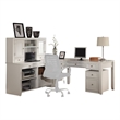 Parker House Boca L Shape Desk with File Credenza and Hutch