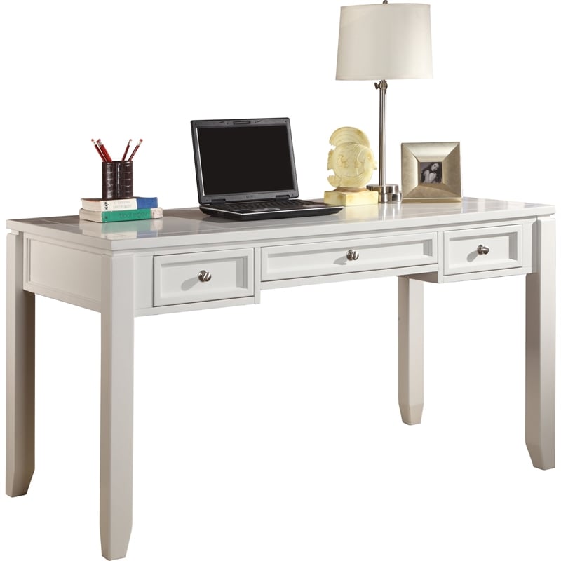 Parker House Boca Solid Wood 5PC U-Shaped Home office Desk in Cottage White