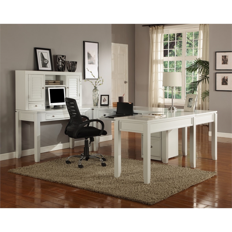 Parker House Boca U Shape Desk with Hutch and File
