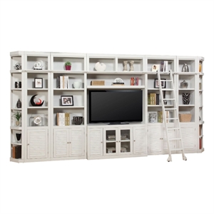Parker House Boca 9 Piece Entertainment Wall with Corner Bookcases