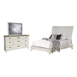 Parker House Americana Modern Bedroom Queen Platform Bed with Dresser and Mirror