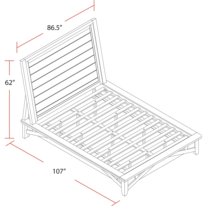 Parker House Americana Modern King Platform Bed 2 Nightstands and Dresser Mirror