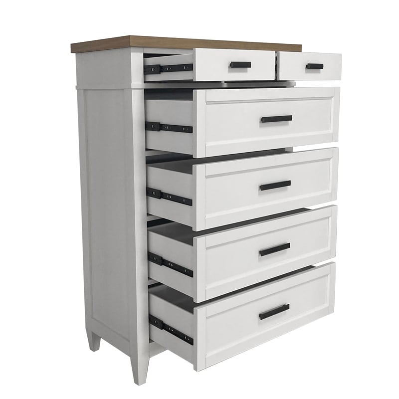 Parker House Americana Modern Queen Bed 2 Nightstands Dresser Mirror and Chest