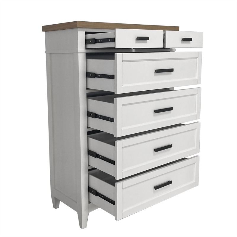 Parker House Americana Modern King Bed 2 Nightstands Dresser Mirror and Chest