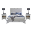 Parker House Americana Modern Bedroom Queen Platform Bed with 2 Nightstands