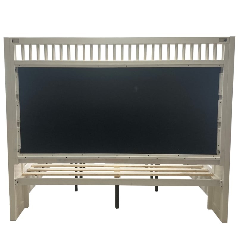 Parker House Americana Modern Bedroom Queen Shelter Bed with Dresser and Mirror
