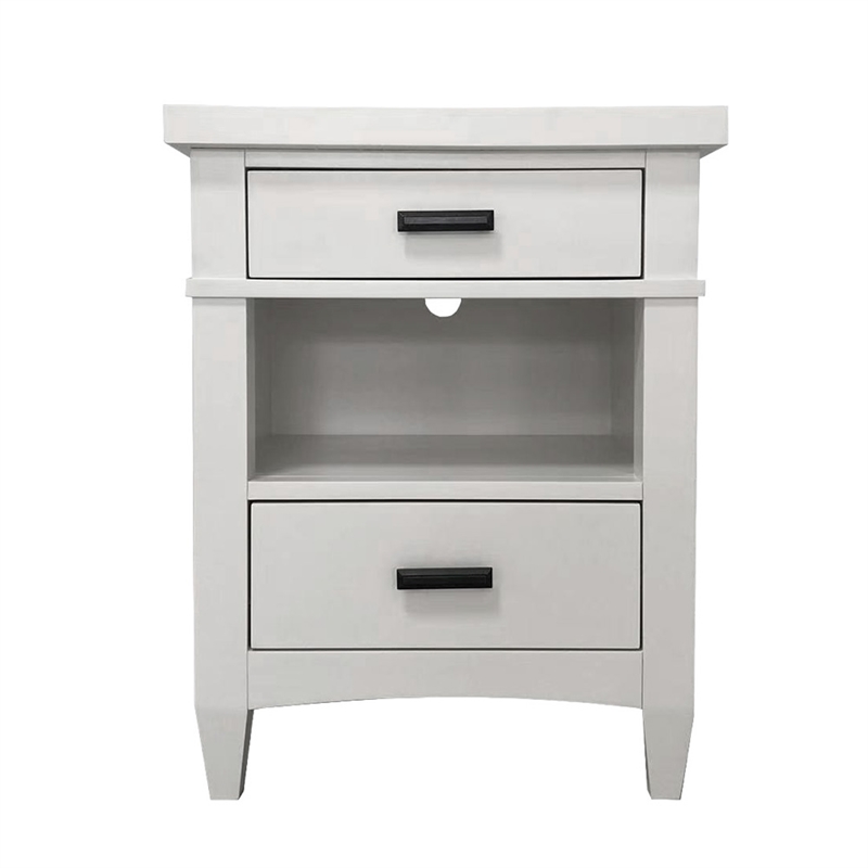 Parker House Americana Modern Bedroom King Shelter Bed with 2 Nightstands