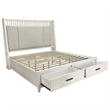 Parker House Americana Modern Bedroom King Shelter Bed with 2 Nightstands