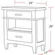 Parker House Americana Modern Bedroom King Shelter Bed with 2 Nightstands