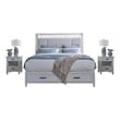 Parker House Americana Modern Bedroom King Shelter Bed with 2 Nightstands
