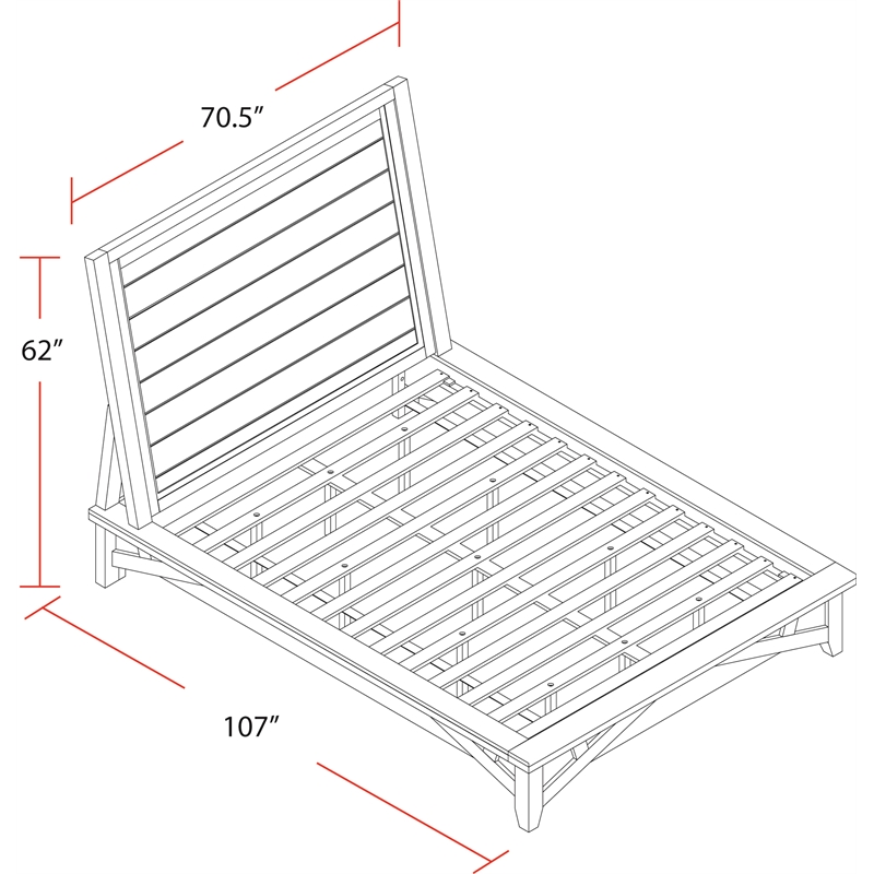 Parker House Americana Modern Queen Platform Bed 2Nightstands and Dresser Mirror