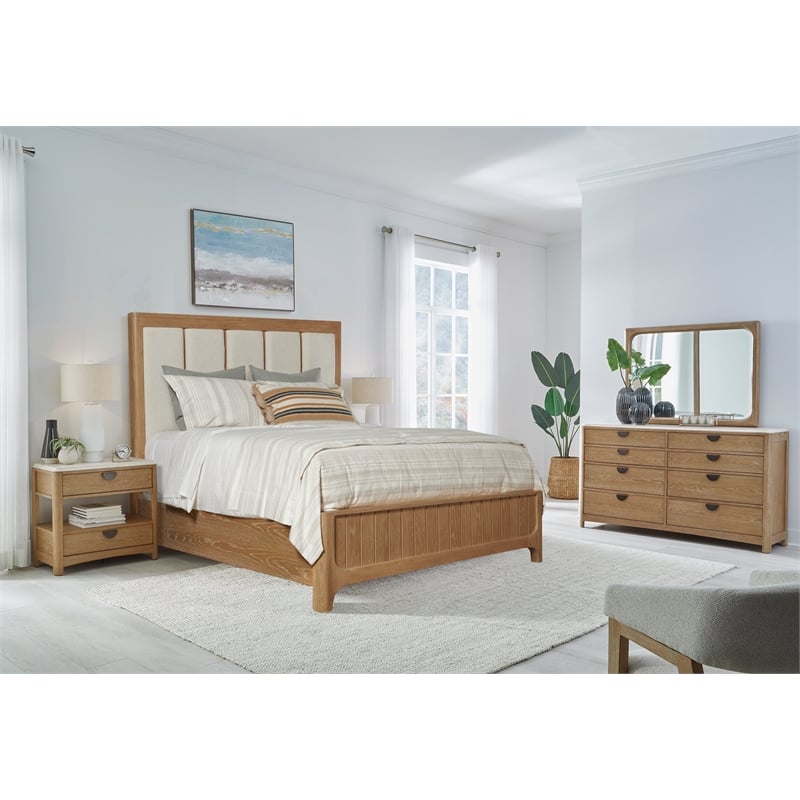 Parker House Escape Queen Panel Bed 2 Nightstands and Dresser with Mirror