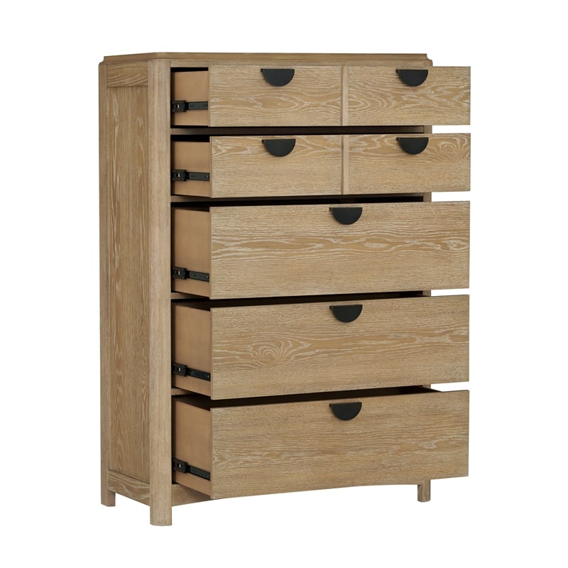 Parker House Escape King Poster Bed 2 Nightstands Dresser with Mirror and Chest