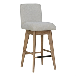 Parker House Escape Dining Upholstered Swivel Barstool in Natural Finish