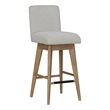 Parker House Escape Dining Upholstered Swivel Barstool in Natural Finish